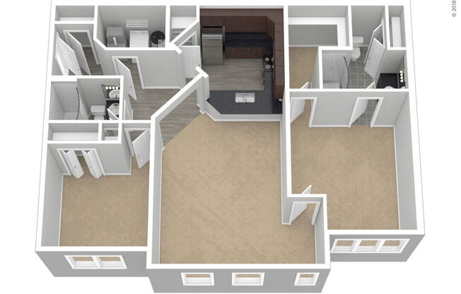 2 beds, 2 baths, 1,215 sqft, $1,802