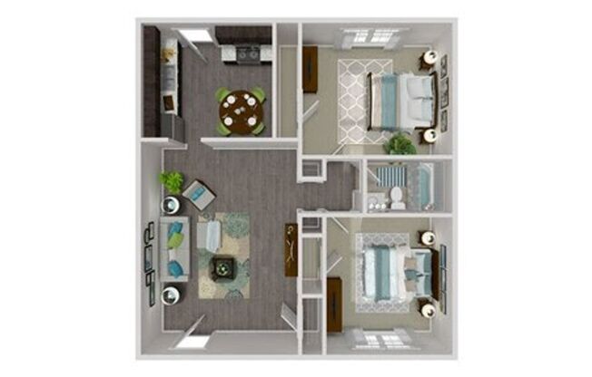 2 beds, 1 bath, 925 sqft, $1,365, Unit A-607