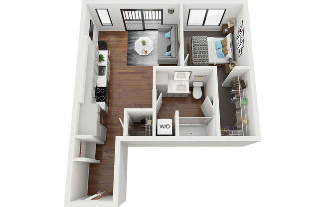 1 bed, 1 bath, 589 sqft, $1,590