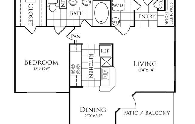 1 bed, 1 bath, 756 sqft, $1,133