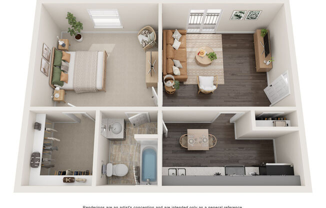 1 bed, 1 bath, 680 sqft, $950