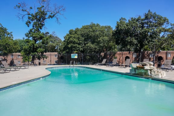 Pool view patio at The Life at Legacy Fountains, Kansas City, Missouri