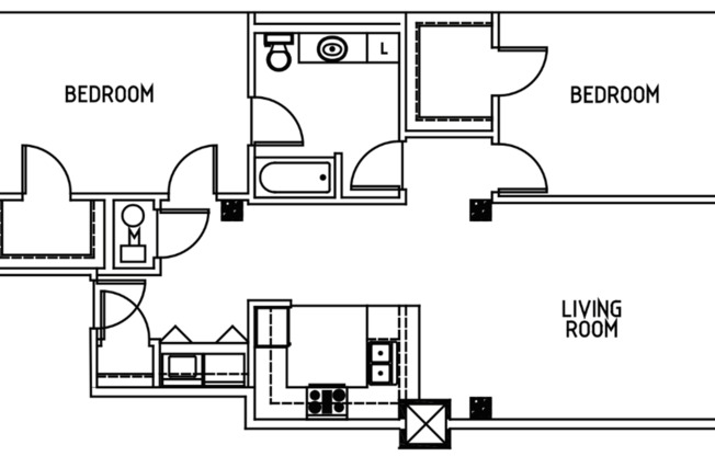 2 beds, 1 bath, 1,120 sqft, $1,765