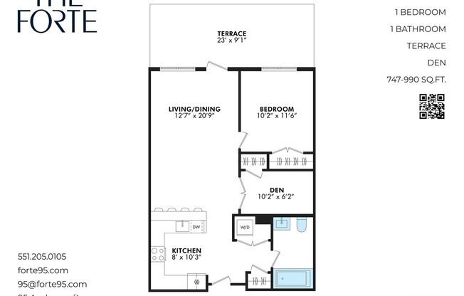 1 bed, 1 bath, 887 sqft, $3,599, Unit APT. 318