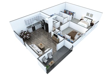 2 beds, 2 baths, 985 sqft, $1,351