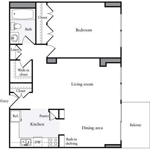 1 bed, 1 bath, 772 sqft, $3,065