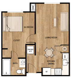 1 bed, 1 bath, 550 sqft, $1,574