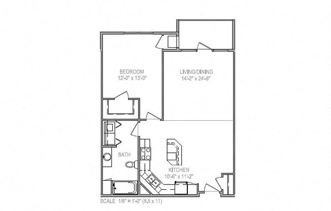 1 bed, 1 bath, $1,530
