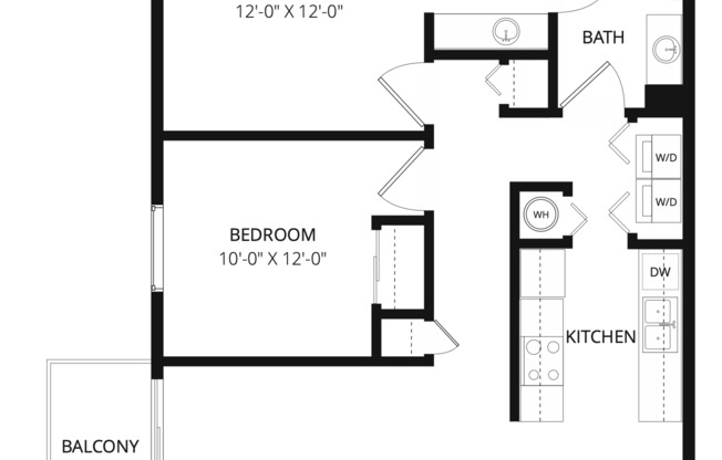 2 beds, 1 bath, 819 sqft, $1,935, Unit B203