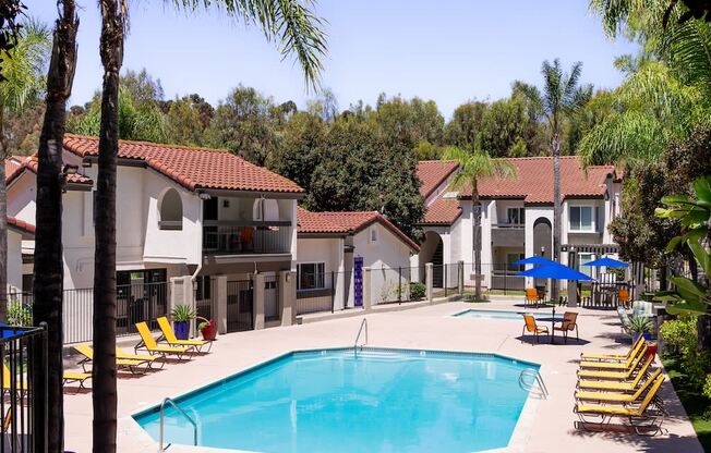 Sparkling Pool at Eucalyptus Grove Apartments California
