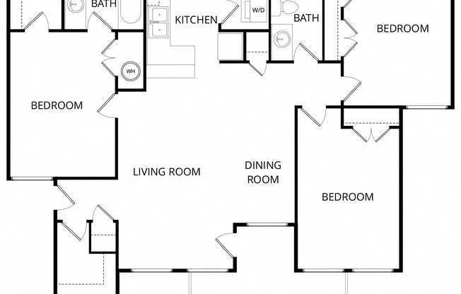 3 beds, 2 baths, 1,316 sqft, $1,005