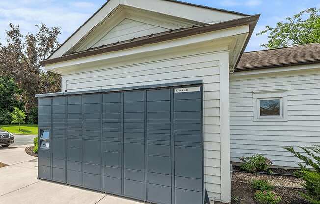 apartment complex with Amazon locker