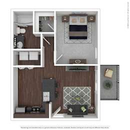 1 bed, 1 bath, 604 sqft, $903