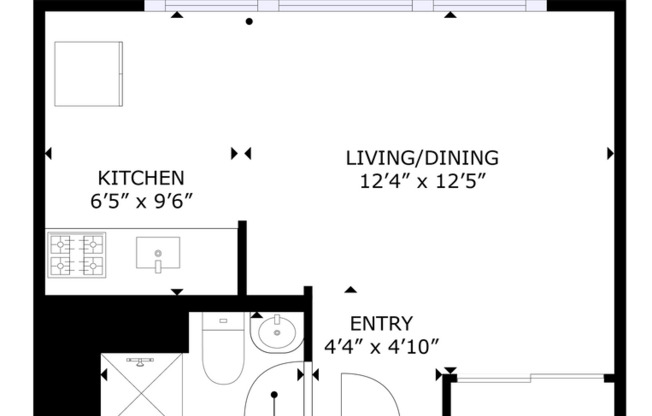 Studio, 1 bath, 270 sqft, $1,495, Unit #119