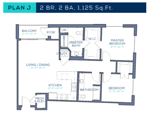 2 beds, 2 baths, 1,125 sqft, $2,750