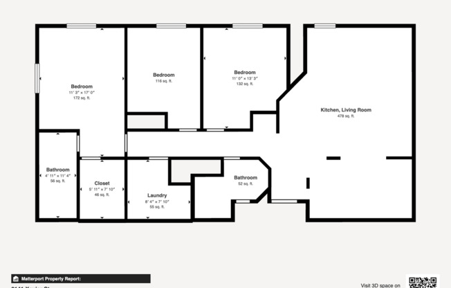 3 beds, 2 baths, 1,282 sqft, $1,440, Unit 316