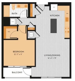 1 bed, 1 bath, 854 sqft, $2,672