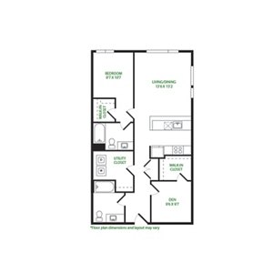 1 bed, 2 baths, 1,051 sqft, $3,562