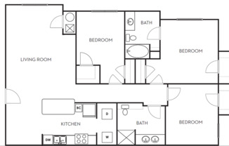 3 beds, 2 baths, 1,454 sqft, $1,788, Unit 6303