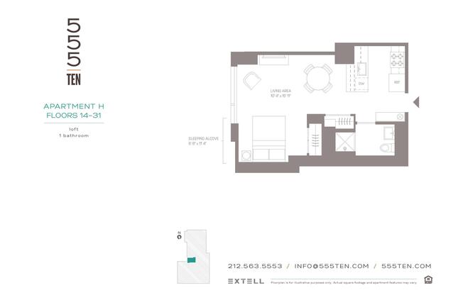 Studio, 1 bath, $3,950, Unit 22H