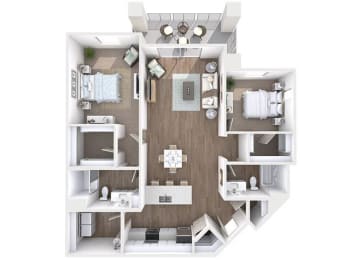 2 beds, 2 baths, 1,370 sqft, $2,627