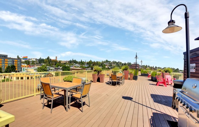 rooftop deck at Link + Mural, Seattle
