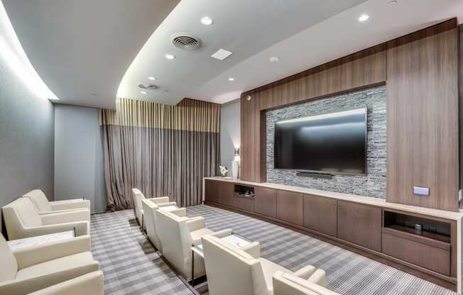 Screening Room With HDTV and Surround-Sound at Windsor at West University, Houston, 77005