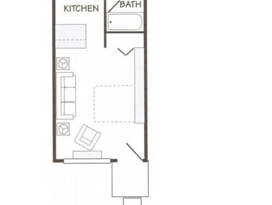 Studio, 1 bath, 300 sqft, $935