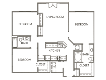 3 beds, 2 baths, 1,302 sqft, $1,892