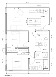 2 beds, 2 baths, 900 sqft, $1,770