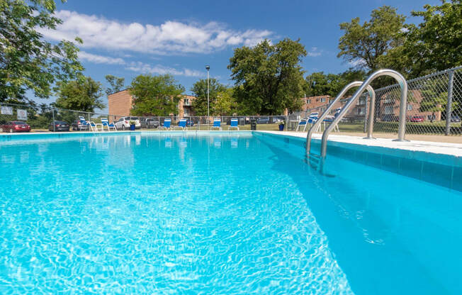 This is a photo of the pool area at Lisa Ridge Apartments in the Westwood neighborhood of Cincinnati, Ohio.