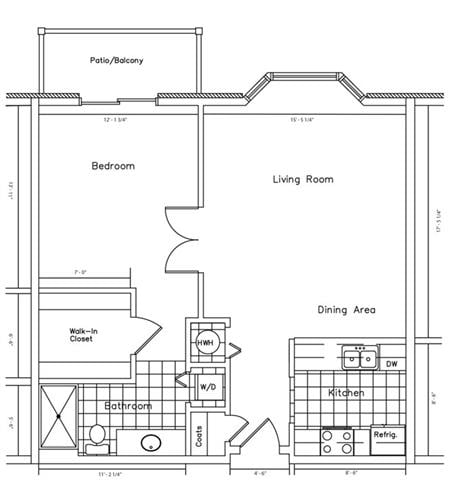 1 bed, 1 bath, $1,185