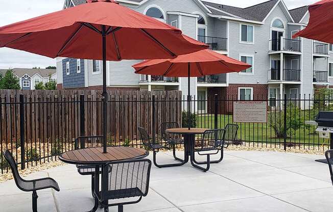 Grills and Tables at Limestone Creek Apartment Homes in Madison, AL