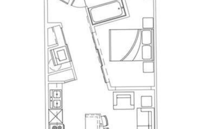 Studio, 1 bath, 454 sqft, $1,526