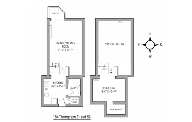 1 bed, 1 bath, $5,250, Unit 5B