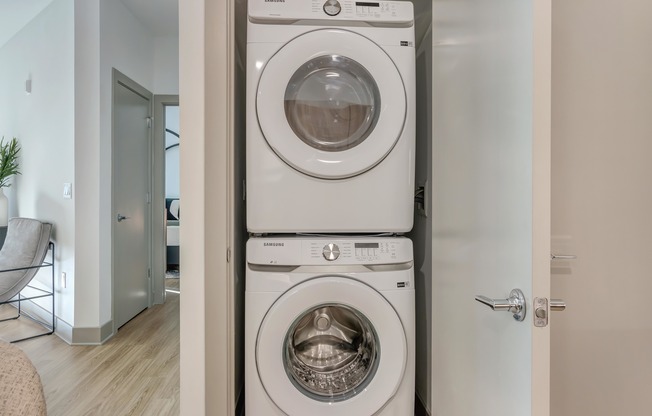 Get the most out of at-home conveniences with both an in-home washer/dryer combo and a valet dry cleaning service.
