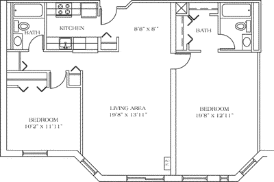 2 beds, 2 baths, 997 sqft, $3,840, Unit 410