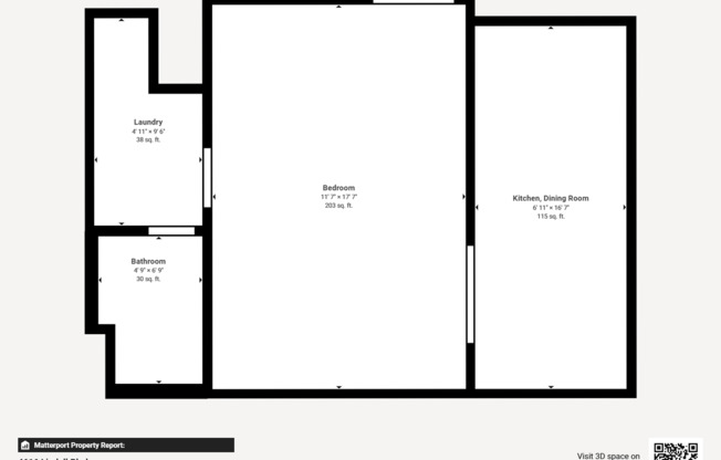 Studio, 1 bath, 310 sqft, $1,050, Unit 408