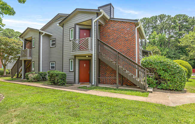A two-story apartment building