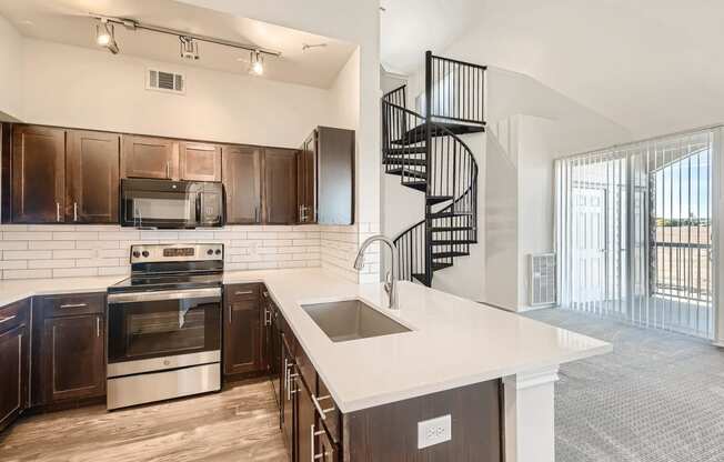 A Typical Kitchen at Fox Run Lofts