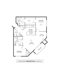 2 beds, 2 baths, 1,069 sqft, $1,775