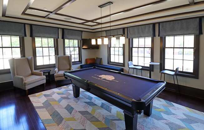 Pub-style billiards room