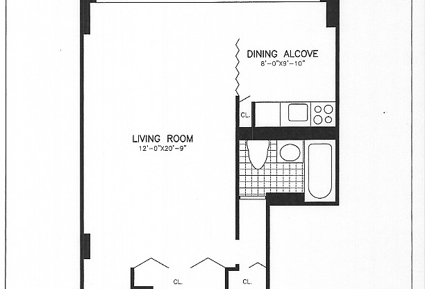 Studio, 1 bath, 396 sqft, $3,100, Unit 12V