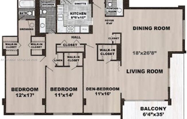 3 beds, 2.5 baths, $4,800, Unit APARTMENT 2106