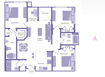 3 beds, 2 baths, 1,181 sqft, $1,396