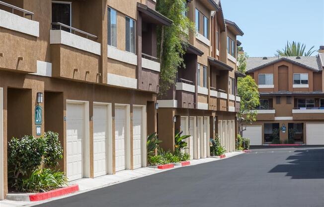exterior view of garages
