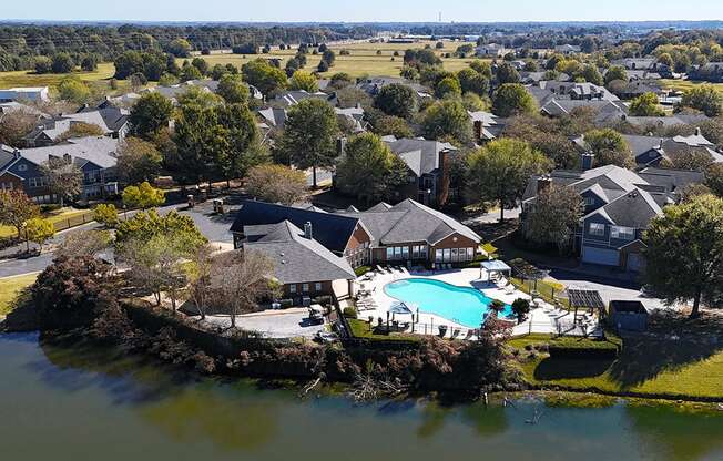 aerial view of Barrington Place Apartments