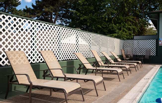 Pinewood Terrace Apartments | Pool Lounge Chairs