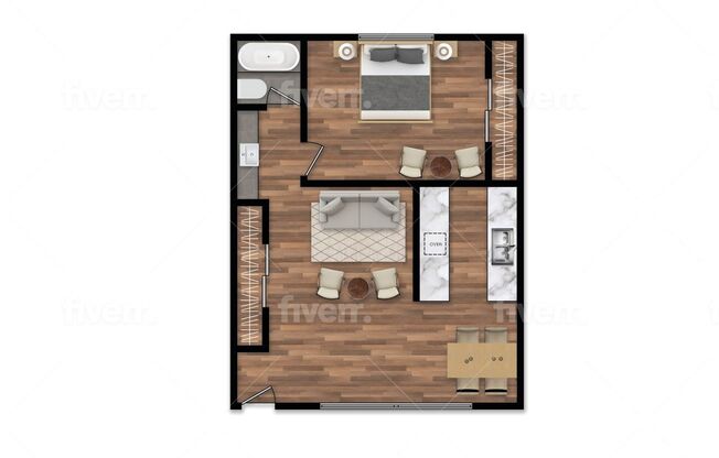 1 bed, 1 bath, $2,150, Unit 4732-6