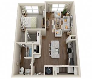 1 bed, 1 bath, 718 sqft, $1,300